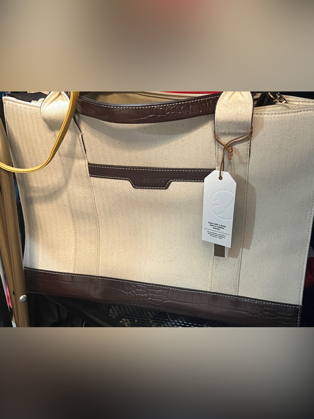 Missnine Canvas Laptop Tote Bag